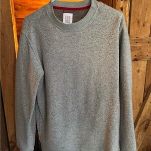 Topo Designs Men's Crewneck Sweater in Gray